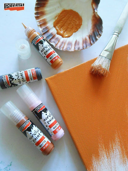 Pentart Acrylfarbe matt 50ml - mandarine - Bastelschachtel - Pentart Acrylfarbe matt 50ml - mandarine