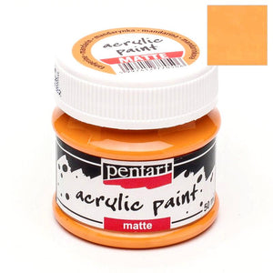 Pentart Acrylfarbe matt 50ml - mandarine - Bastelschachtel - Pentart Acrylfarbe matt 50ml - mandarine