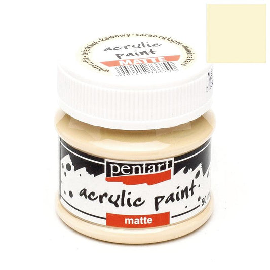 Pentart Acrylfarbe matt 50ml - milchkaffee - Bastelschachtel - Pentart Acrylfarbe matt 50ml - milchkaffee