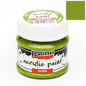 Pentart Acrylfarbe matt 50ml - olive - Bastelschachtel - Pentart Acrylfarbe matt 50ml - olive