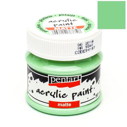 Pentart Acrylfarbe matt 50ml - pistazie - Bastelschachtel - Pentart Acrylfarbe matt 50ml - pistazie