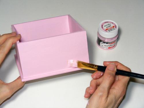 Pentart Acrylfarbe matt 50ml - rosa - Bastelschachtel