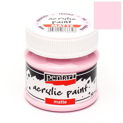 Pentart Acrylfarbe matt 50ml - rosa - Bastelschachtel - Pentart Acrylfarbe matt 50ml - rosa