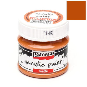 Pentart Acrylfarbe matt 50ml - rotbraun - Bastelschachtel - Pentart Acrylfarbe matt 50ml - rotbraun