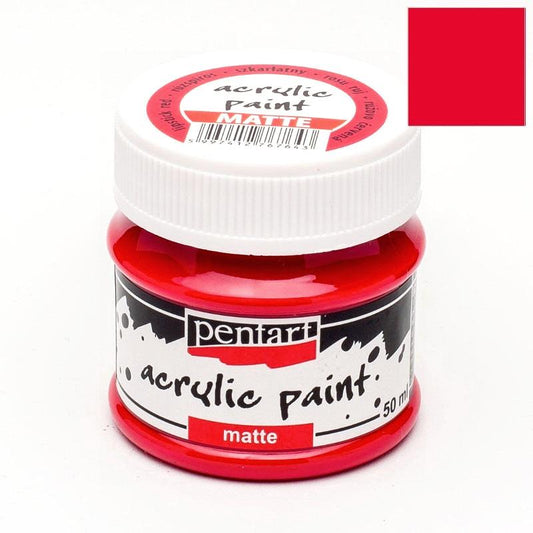 Pentart Acrylfarbe matt 50ml - rouge - Bastelschachtel - Pentart Acrylfarbe matt 50ml - rouge
