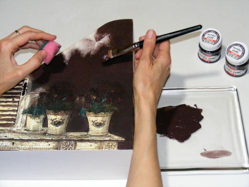 Pentart Acrylfarbe matt 50ml - schwarz - Bastelschachtel