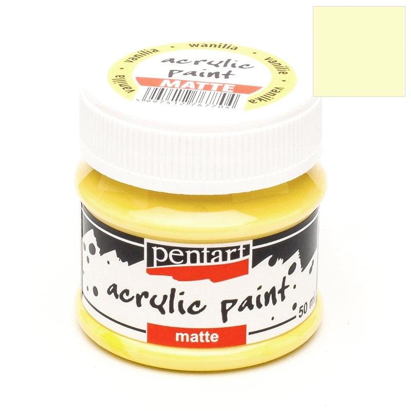Pentart Acrylfarbe matt 50ml - vanille - Bastelschachtel