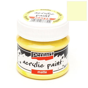 Pentart Acrylfarbe matt 50ml - vanille - Bastelschachtel - Pentart Acrylfarbe matt 50ml - vanille