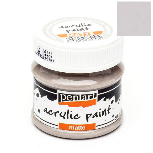 Pentart Acrylfarbe matt 50ml - vintage grau - Bastelschachtel - Pentart Acrylfarbe matt 50ml - vintage grau