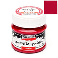 Pentart Acrylfarbe matt 50ml - weinrot - Bastelschachtel