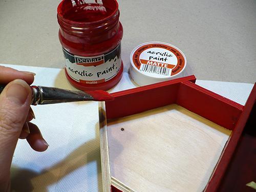 Pentart Acrylfarbe matt 50ml - weinrot - Bastelschachtel