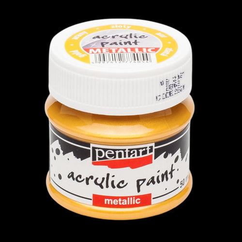 Pentart Acrylfarbe Metallic 50ml - gold - Bastelschachtel