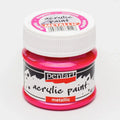 Pentart Acrylfarbe Metallic 50ml - magenta - Bastelschachtel