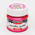 Pentart Acrylfarbe Metallic 50ml - magenta - Bastelschachtel