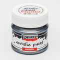 Pentart Acrylfarbe Metallic 50ml - rokoko silber - Bastelschachtel