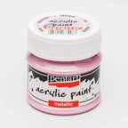 Pentart Acrylfarbe Metallic 50ml - rosa - Bastelschachtel