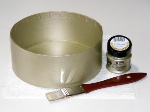 Pentart Acrylfarbe Metallic Delicate 50ml - weißgold - Bastelschachtel