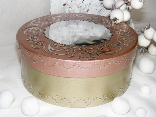 Pentart Acrylfarbe Metallic Delicate 50ml - weißgold - Bastelschachtel