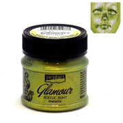 Pentart Acrylfarbe Metallic Glamour 50ml - grüngold - Bastelschachtel