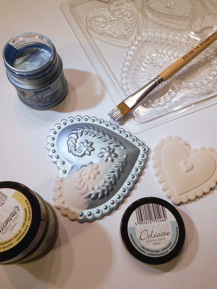 Pentart Acrylfarbe Metallic Glamour 50ml - platinum - Bastelschachtel