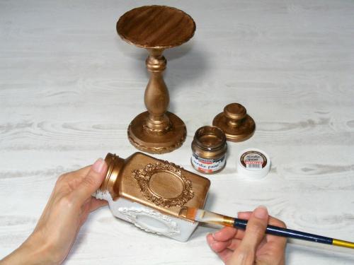 Pentart Acrylfarbe Metallic Glamour 50ml - rotgold - Bastelschachtel