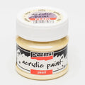 Pentart Acrylfarbe Perlmutt 50ml - gelb - Bastelschachtel