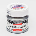 Pentart Acrylfarbe Perlmutt 50ml - silber - Bastelschachtel