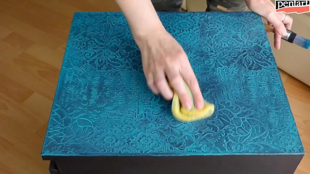 Pentart Antik-Effekt Gel 150ml - braun - Bastelschachtel