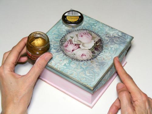 Pentart Antikpaste 20ml - weiß - Bastelschachtel