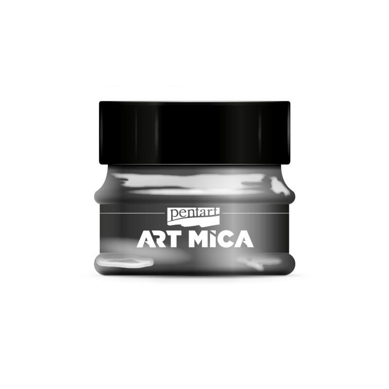 Pentart Art Mica Effekt-Glitterpulver - anthrazit - Bastelschachtel