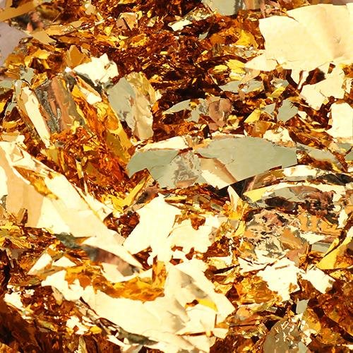 Pentart Colored Flakes barockgold 1g - Bastelschachtel