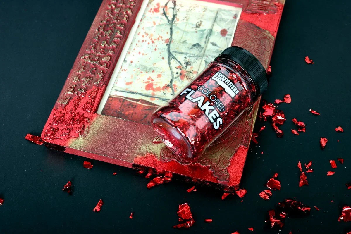 Pentart Colored Flakes dunkel lila 1g - Bastelschachtel