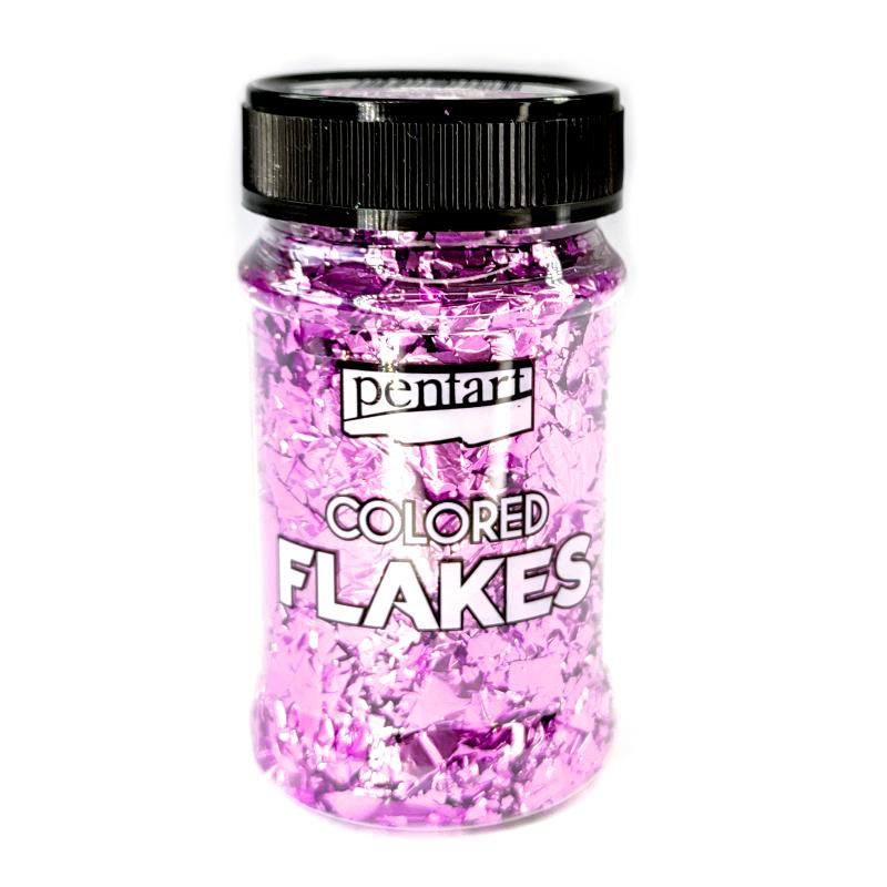 Pentart Colored Flakes hell lila 1g - Bastelschachtel