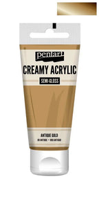 Pentart Creamy Acrylic 200ml - antikgold - Bastelschachtel