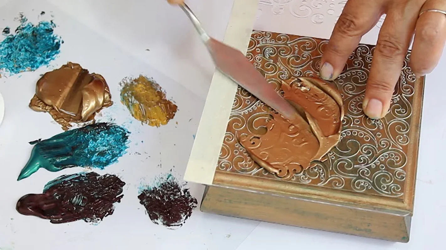 Pentart Creamy Acrylic 200ml - silber - Bastelschachtel