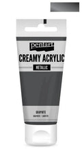 Pentart Creamy Acrylic metallic 60ml - graphit - Bastelschachtel
