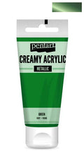 Pentart Creamy Acrylic metallic 60ml - grün - Bastelschachtel