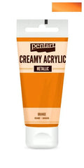 Pentart Creamy Acrylic metallic 60ml - orange - Bastelschachtel