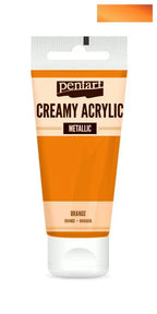 Pentart Creamy Acrylic metallic 60ml - orange - Bastelschachtel
