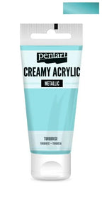 Pentart Creamy Acrylic metallic 60ml - türkis - Bastelschachtel