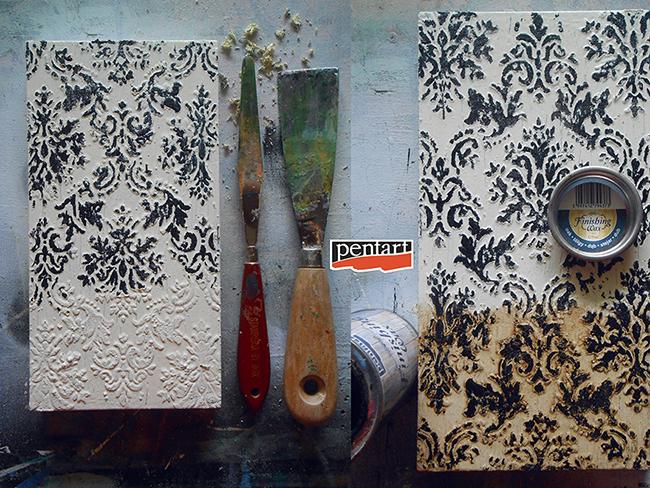 Pentart Deckwachs 125ml - braun - Bastelschachtel