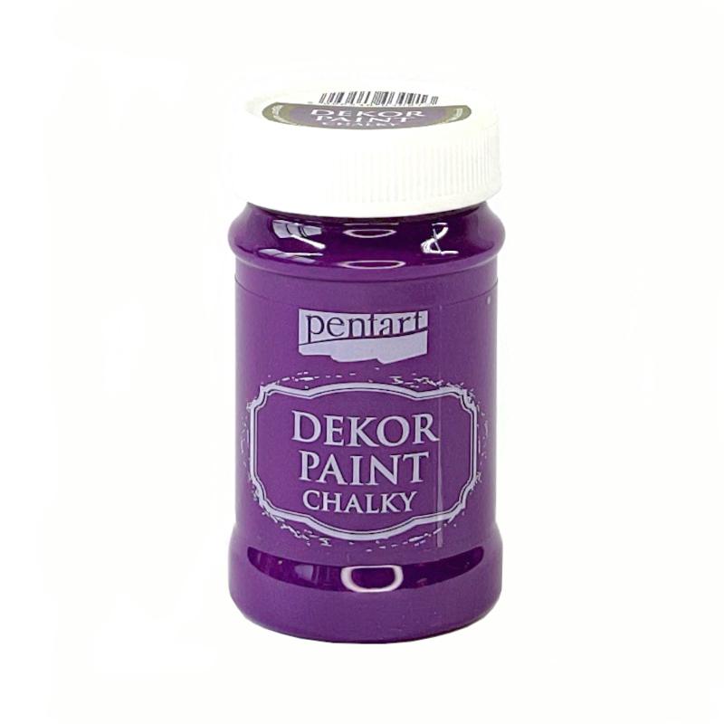 Pentart Dekor Paint Chalky matt 100ml - aubergine - Bastelschachtel