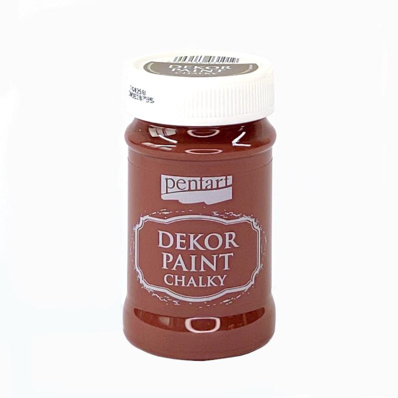 Pentart Dekor Paint Chalky matt 100ml - kastanie - Bastelschachtel