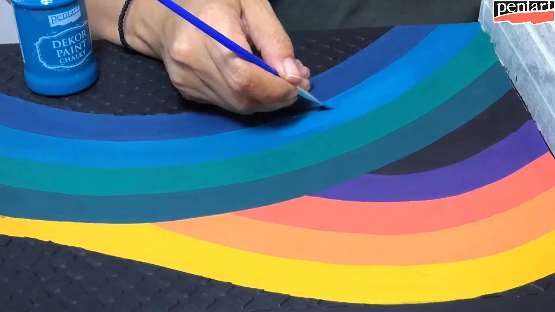 Pentart Dekor Paint Chalky matt 100ml - marineblau - Bastelschachtel