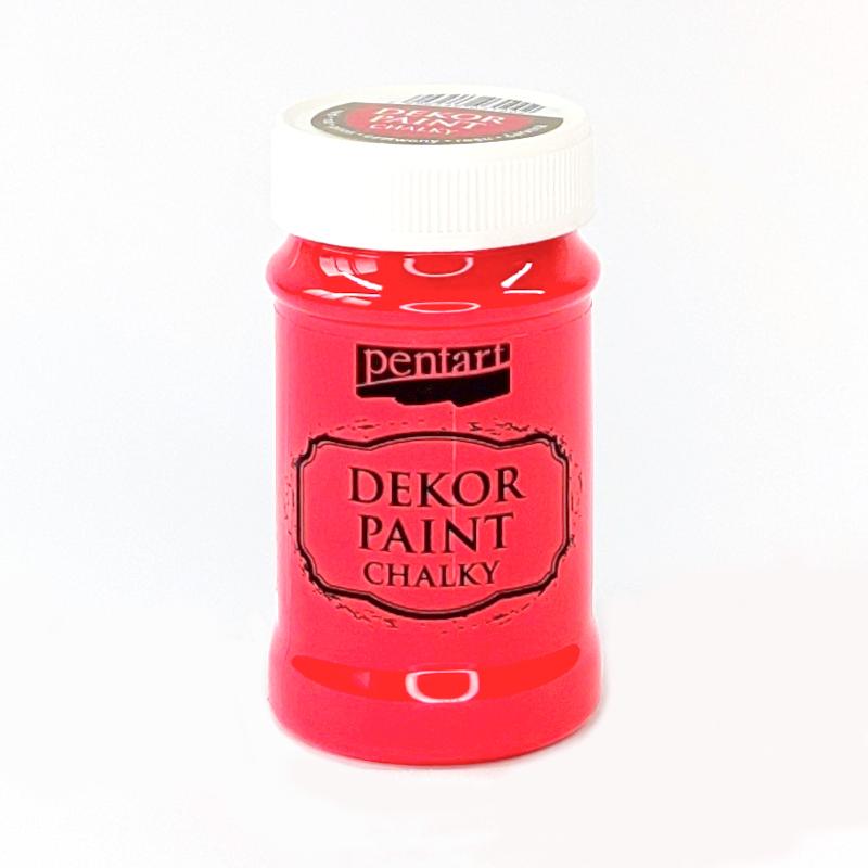 Pentart Dekor Paint Chalky matt 100ml - rot - Bastelschachtel