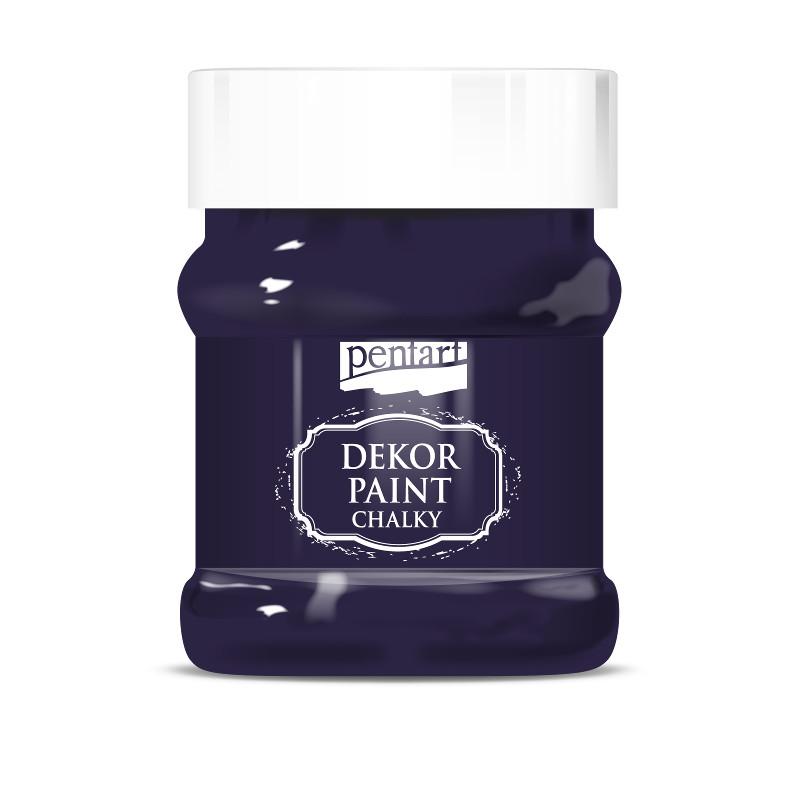 Pentart Dekor Paint Chalky matt 230ml - aubergine - Bastelschachtel
