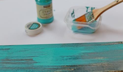 Pentart Dekor Paint Chalky matt 230ml - türkis blau - Bastelschachtel