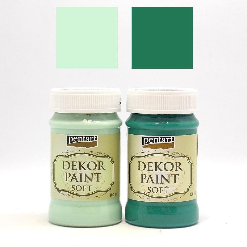 Pentart Dekor Paint Chalky Set 2x100ml - Set 15. - Bastelschachtel