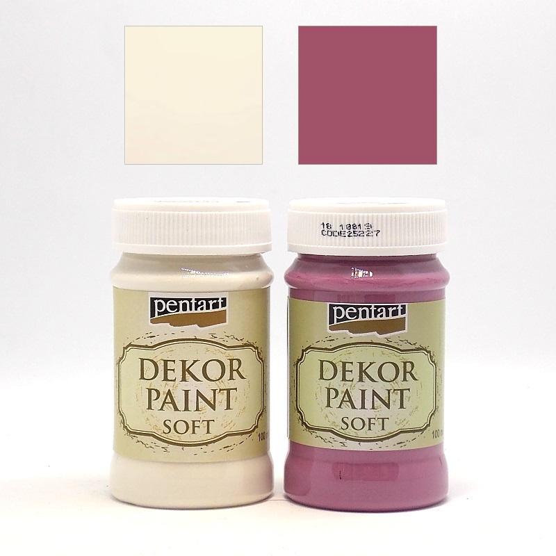 Pentart Dekor Paint Chalky Set 2x100ml - Set 2. - Bastelschachtel