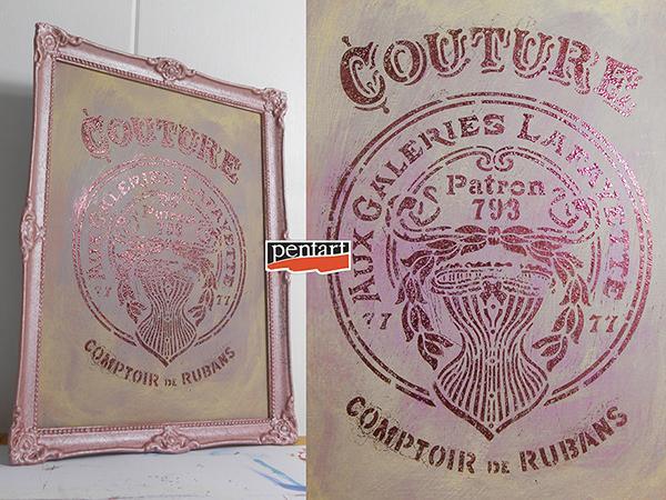 Pentart Dekorfarbe Dekor Metall 100ml - gold - Bastelschachtel